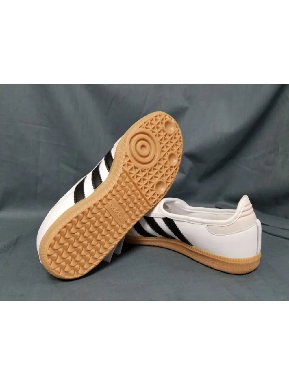 Adidas Samba Jane J Sneakers JR7436 White Alumina Gum Girls Size 4 NEW IN BOX !